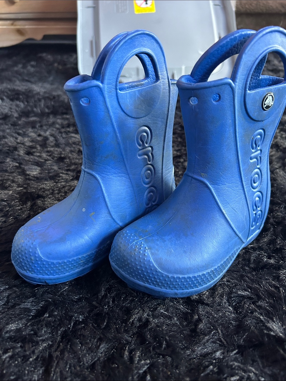 CROCS Kids' Royal Blue Pull-On Rain Boots